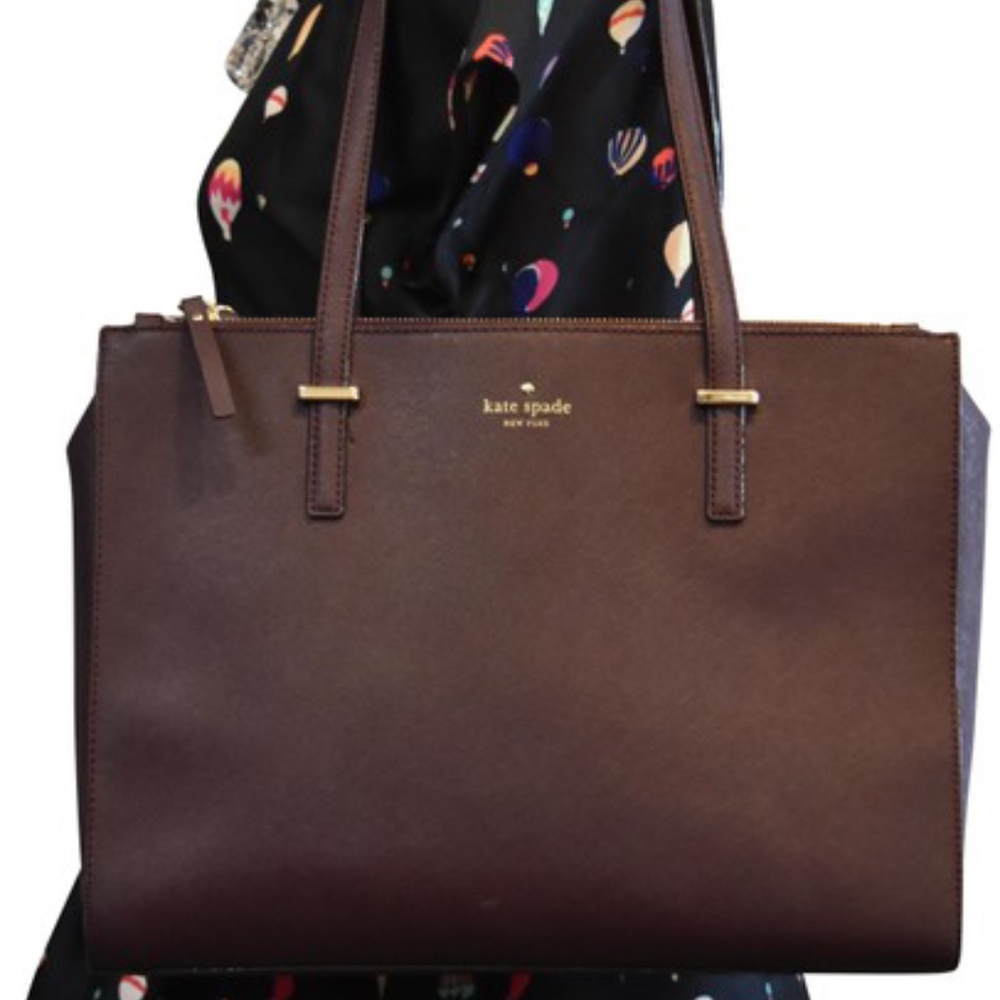 Kate Spade Purple Leather Tote Bag